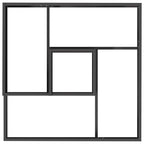 Vaso da giardino Nero 80 x 80 x 50 cm Acciaio laminato a freddo