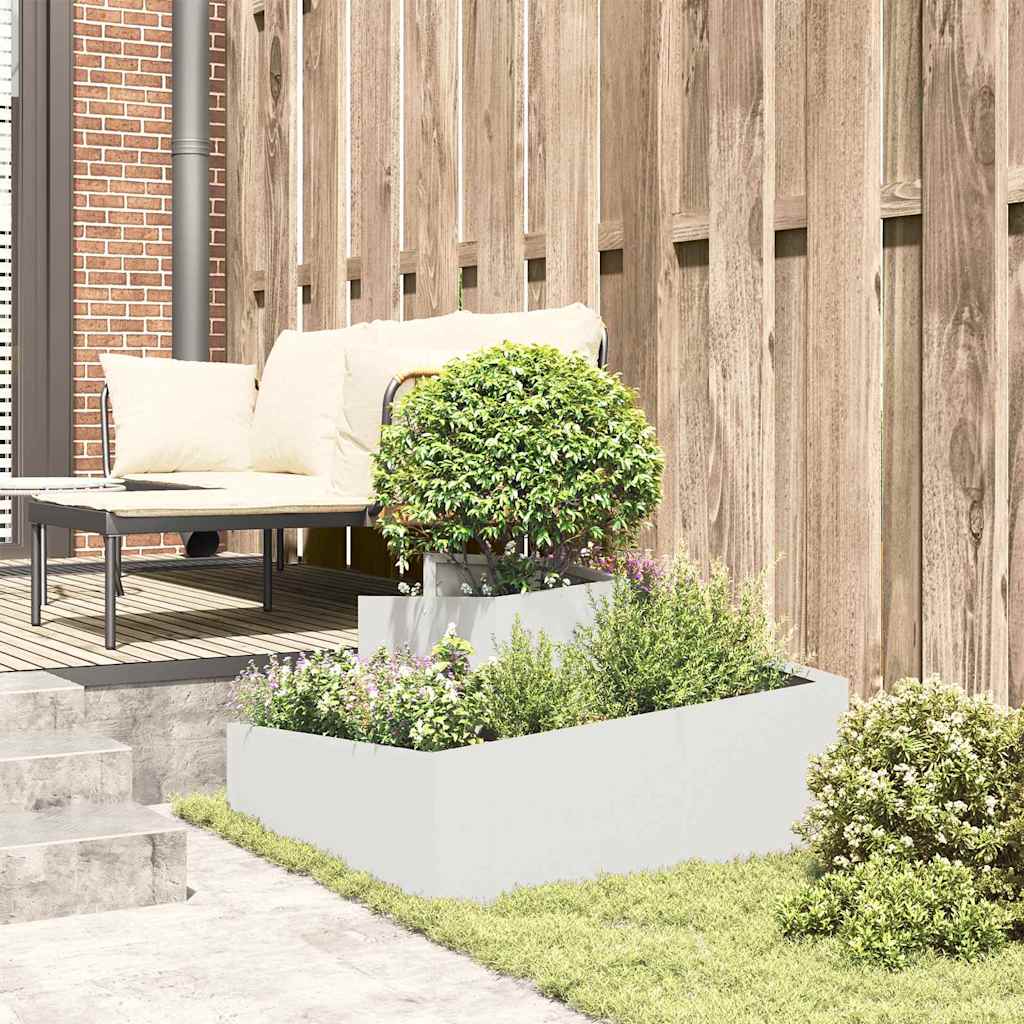 Vaso da giardino Bianco 80 x 80 x 50 cm