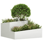 Vaso da giardino Bianco 80 x 80 x 50 cm