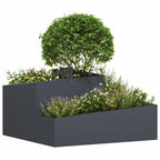 Vaso da giardino Antracite 80 x 80 x 50 cm