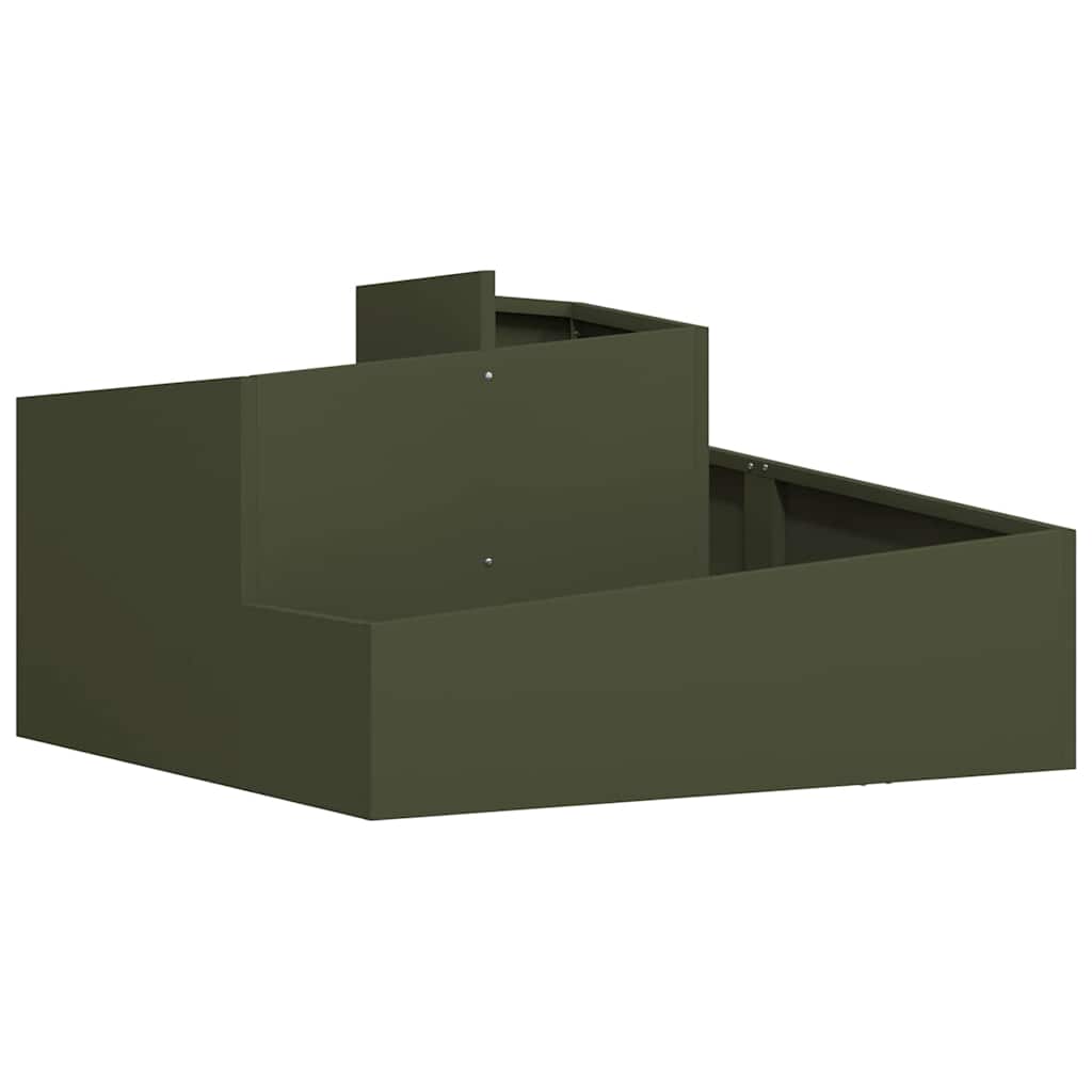 Vaso da giardino Verde oliva 80 x 80 x 50 cm