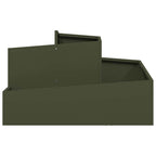 Vaso da giardino Verde oliva 80 x 80 x 50 cm