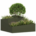 Vaso da giardino Verde oliva 80 x 80 x 50 cm