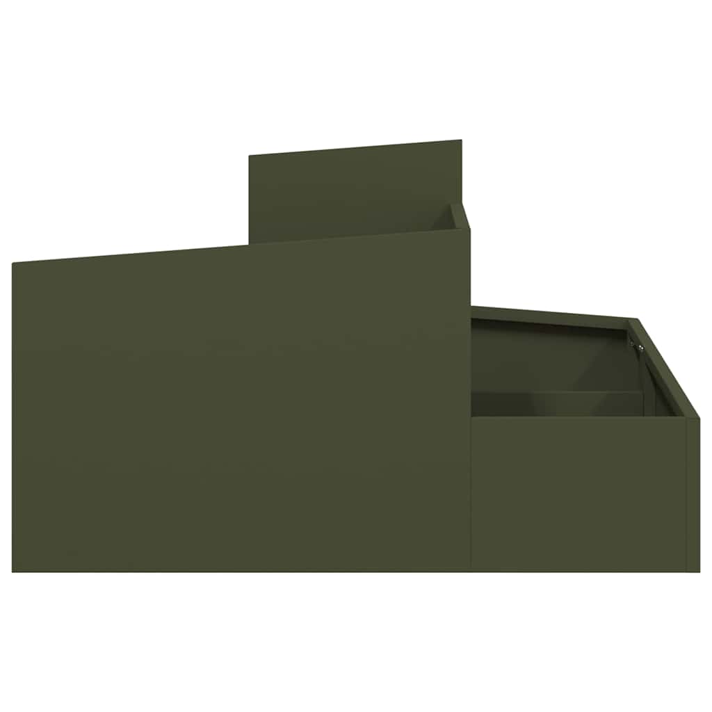 Vaso da giardino Verde oliva 80 x 80 x 50 cm