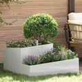Vaso da giardino Argento 80 x 80 x 50 cm Acciaio inossidabile