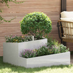 Vaso da giardino Argento 80 x 80 x 50 cm Acciaio inossidabile