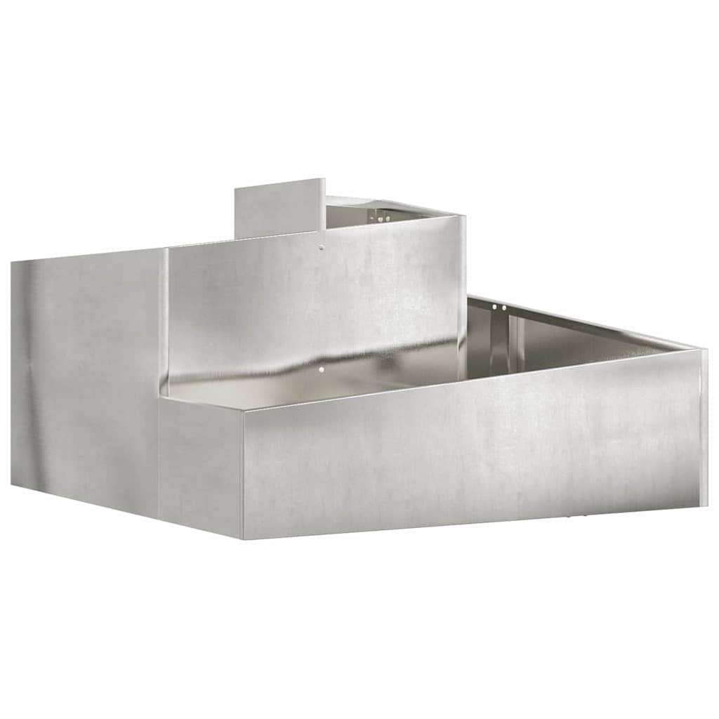 Vaso da giardino Argento 80 x 80 x 50 cm Acciaio inossidabile