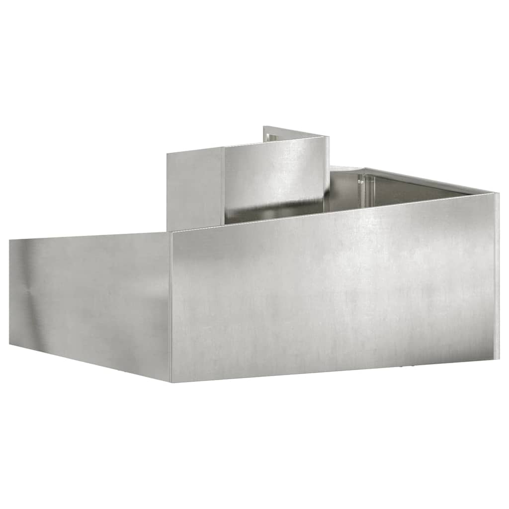 Vaso da giardino Argento 80 x 80 x 50 cm Acciaio inossidabile