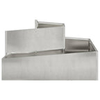 Vaso da giardino Argento 80 x 80 x 50 cm Acciaio inossidabile