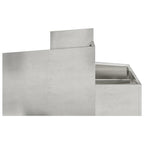 Vaso da giardino Argento 80 x 80 x 50 cm Acciaio inossidabile