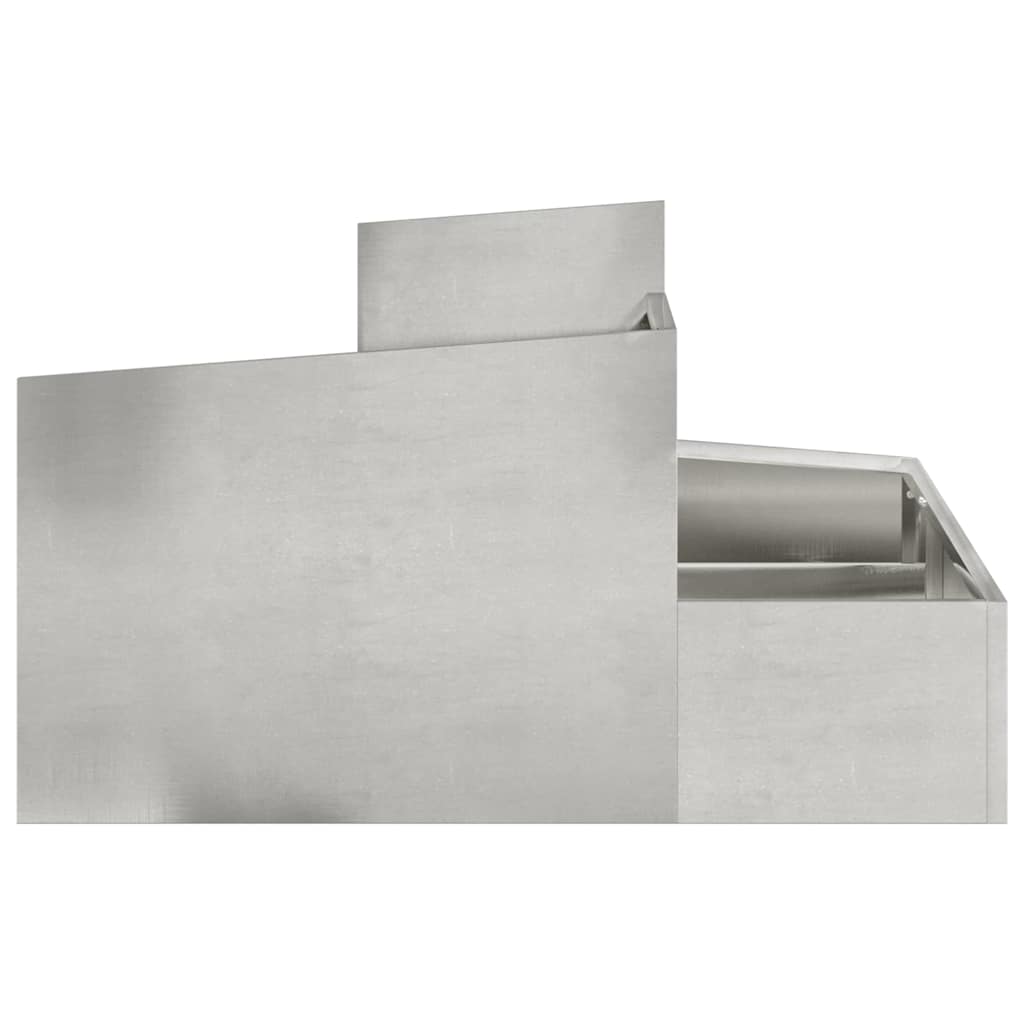 Vaso da giardino Argento 80 x 80 x 50 cm Acciaio inossidabile