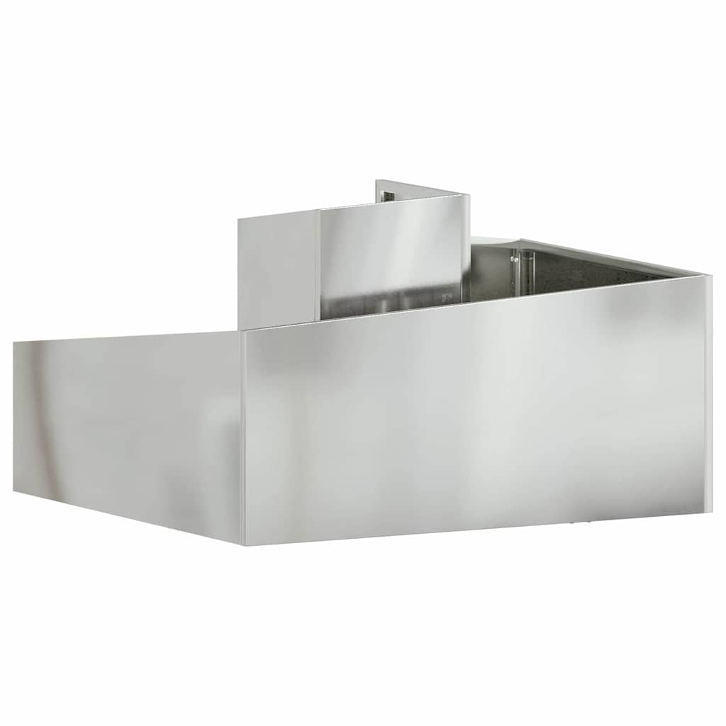 Vaso da giardino Argento 80 x 80 x 50 cm Acciaio zincato