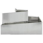 Vaso da giardino Argento 80 x 80 x 50 cm Acciaio zincato