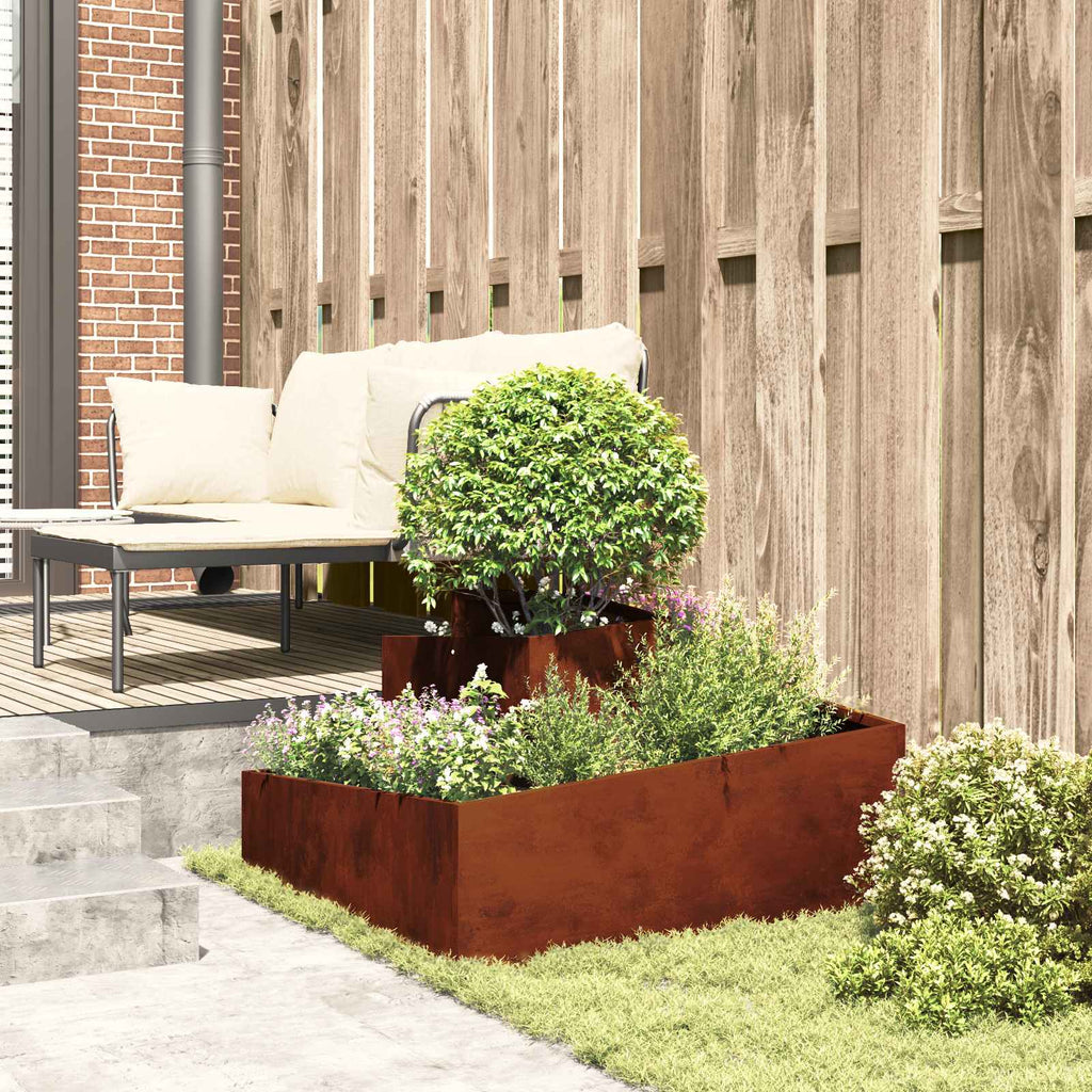 Vaso da giardino Marrone 80 x 80 x 50 cm