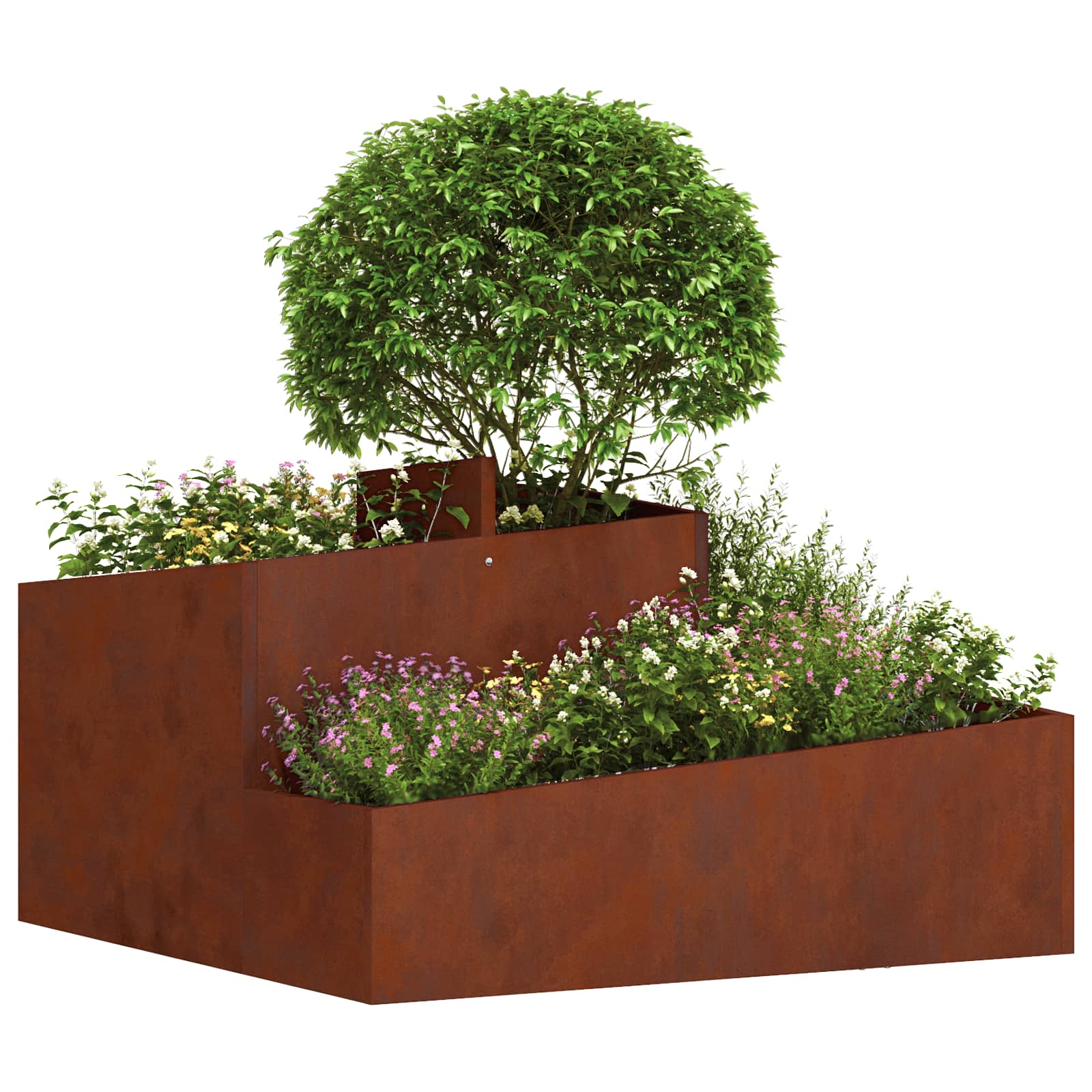 Vaso da giardino Marrone 80 x 80 x 50 cm