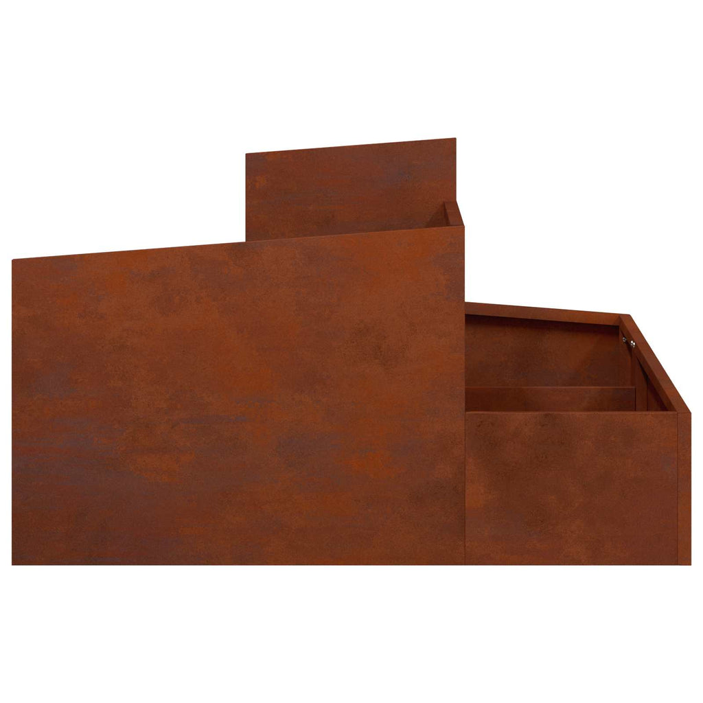 Vaso da giardino Marrone 80 x 80 x 50 cm