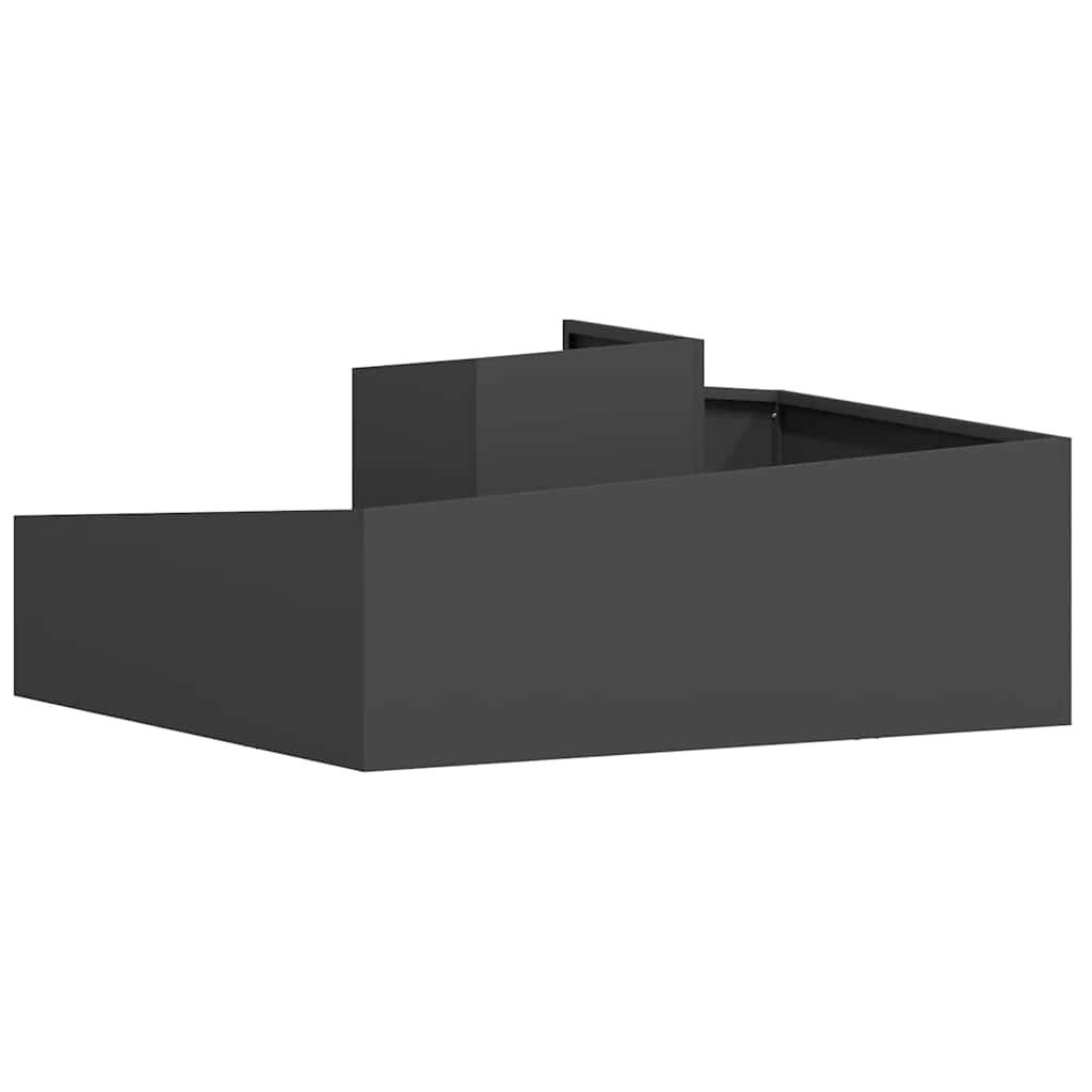Vaso da giardino Nero 100 x 100 x 50 cm