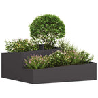 Vaso da giardino Nero 100 x 100 x 50 cm