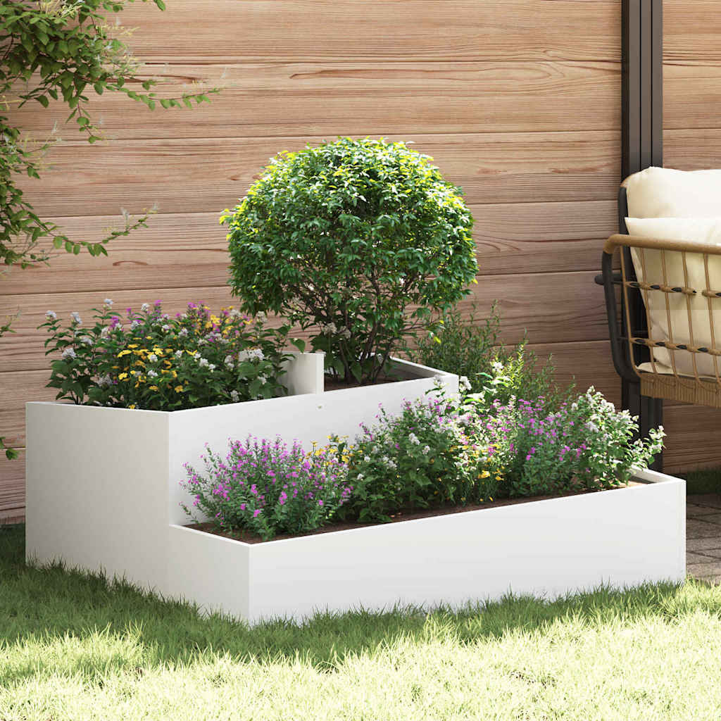 Vaso da giardino Bianco 100 x 100 x 50 cm