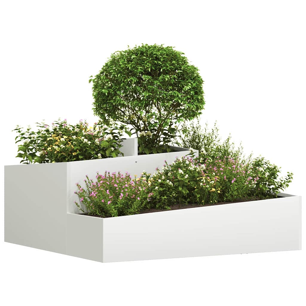 Vaso da giardino Bianco 100 x 100 x 50 cm