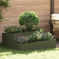 Vaso da giardino Verde oliva 100 x 100 x 50 cm