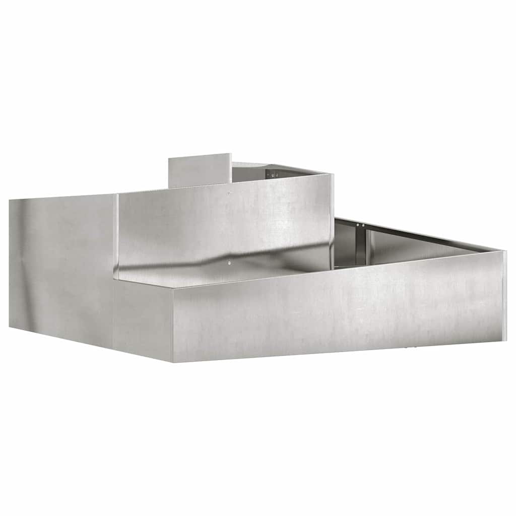 Vaso da giardino Argento 100 x 100 x 50 cm Acciaio inossidabile