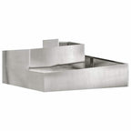 Vaso da giardino Argento 100 x 100 x 50 cm Acciaio inossidabile