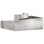 Vaso da giardino Argento 100 x 100 x 50 cm Acciaio inossidabile