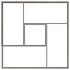 Vaso da giardino Argento 100 x 100 x 50 cm Acciaio inossidabile
