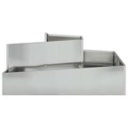 Vaso da giardino Argento 100 x 100 x 50 cm Acciaio zincato