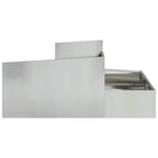 Vaso da giardino Argento 100 x 100 x 50 cm Acciaio zincato