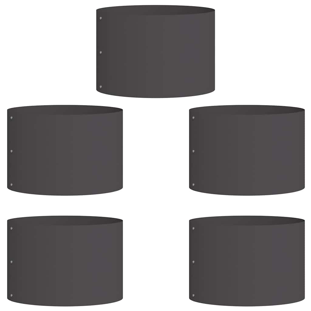 Anello per vaso 5 pcs Nero 30 x 30 x 20 cm
