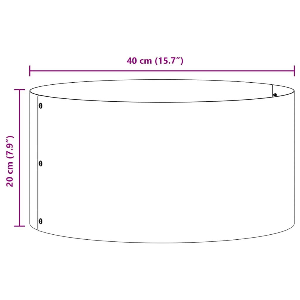 Anello per vaso Argento 40 x 40 x 20 cm Acciaio zincato