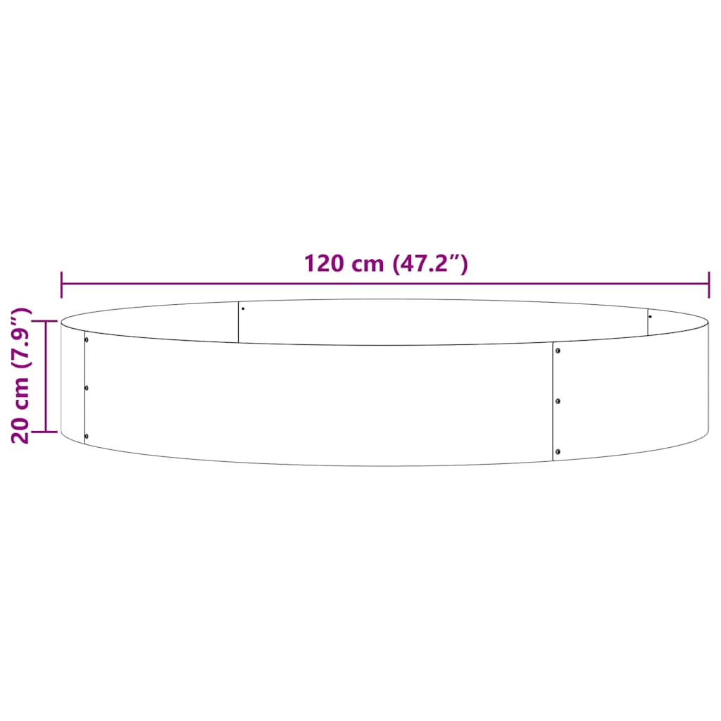 Anello per vaso 5 pcs Nero 120 x 120 x 20 cm