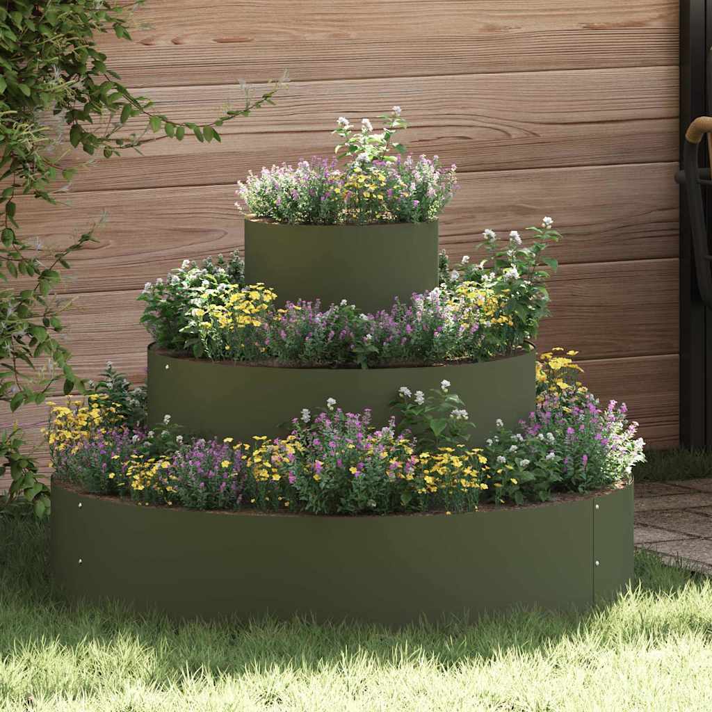 Vaso da giardino Verde oliva 90 x 90 x 20 cm