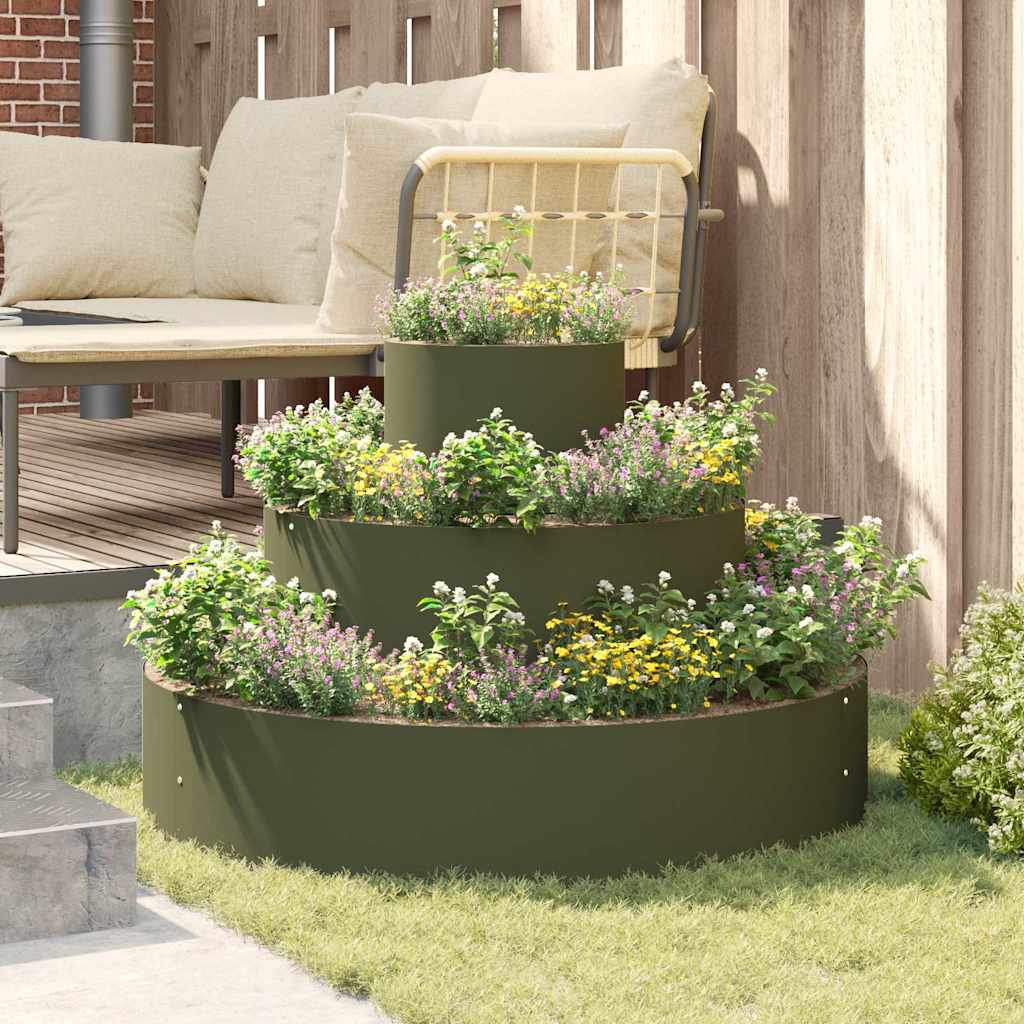 Vaso da giardino Verde oliva 90 x 90 x 20 cm