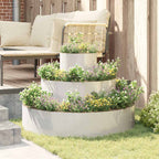 Vaso da giardino Argento 90 x 90 x 20 cm Acciaio inossidabile
