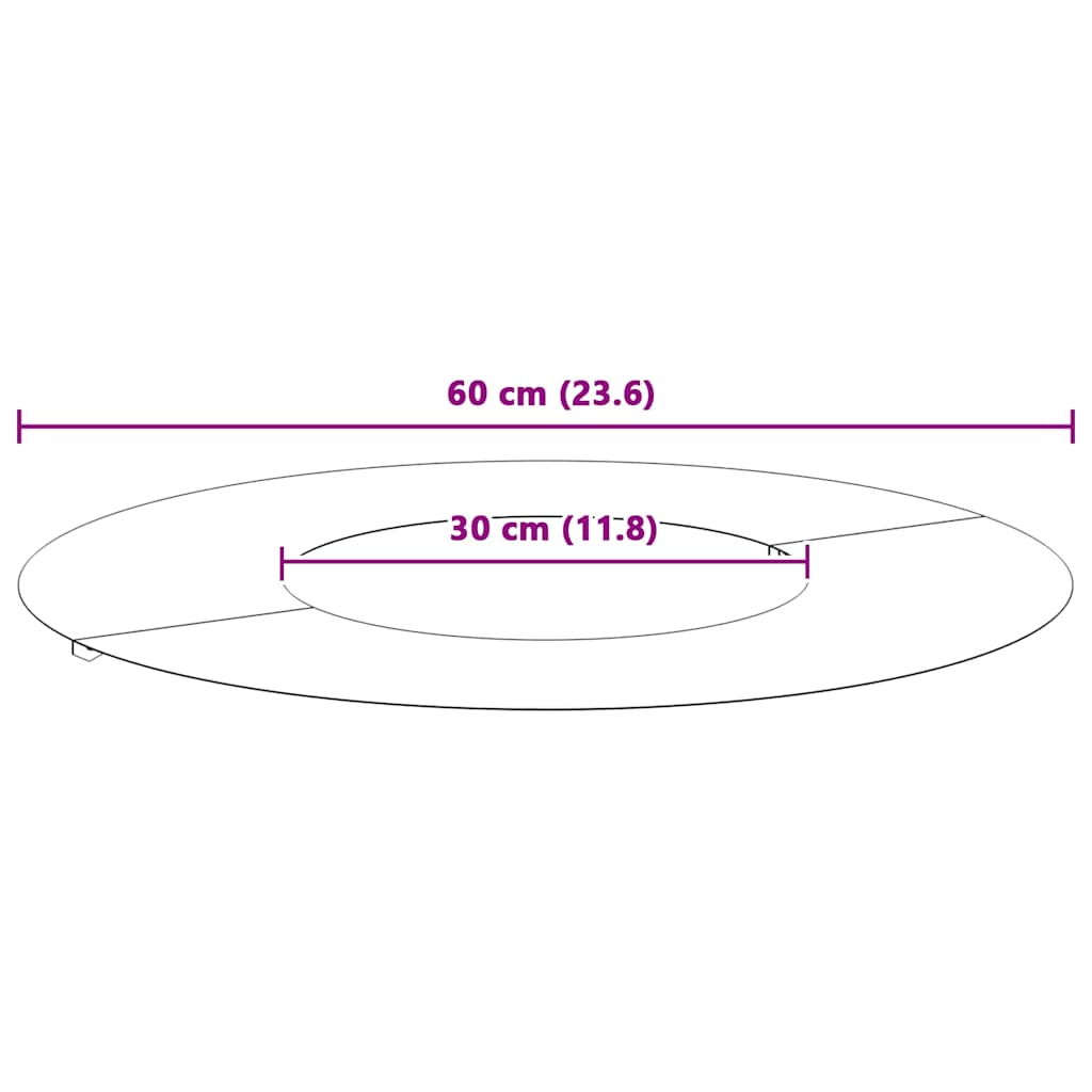 adatto per Anello d'Albero Piatto Argento Ø30 / 60 cm