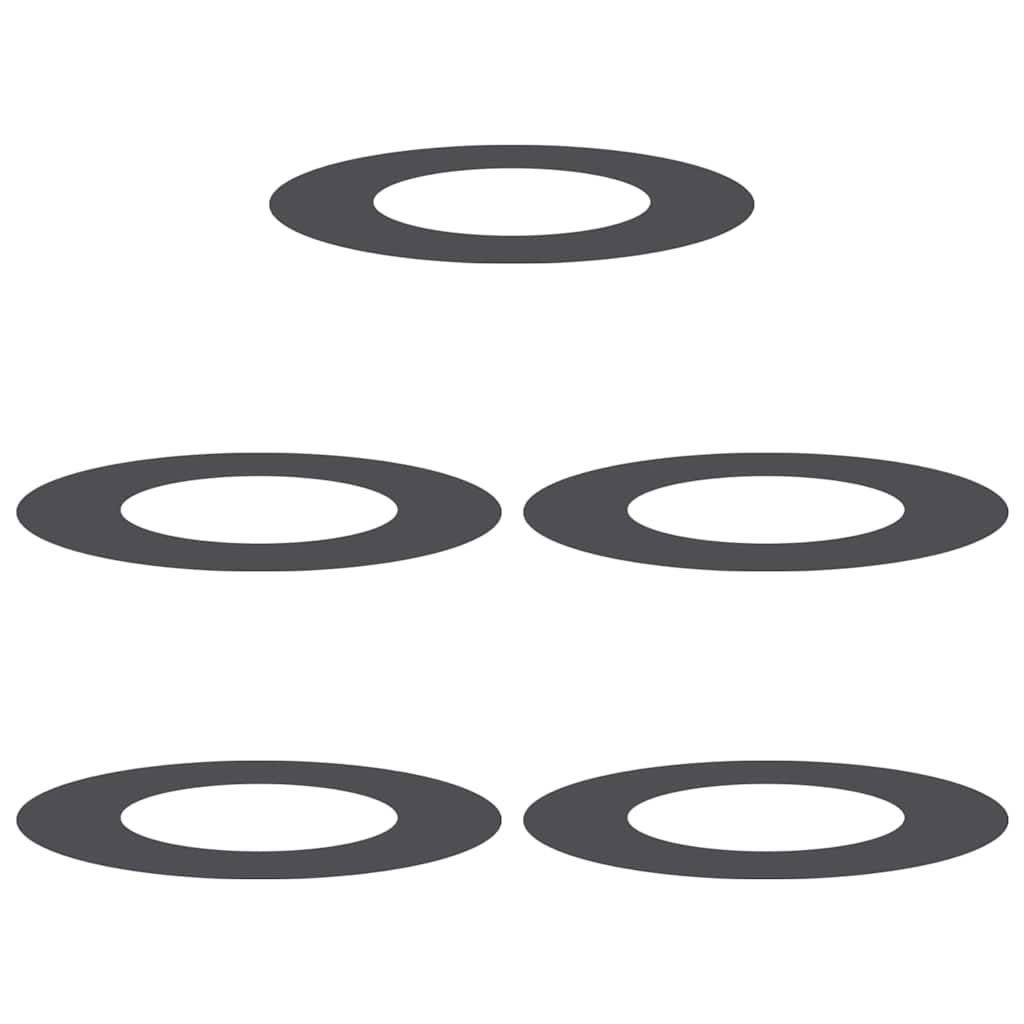 adatto per Anelli d'Albero Piatto 5 pcs Nero Ø40 / 70 cm Acciaio