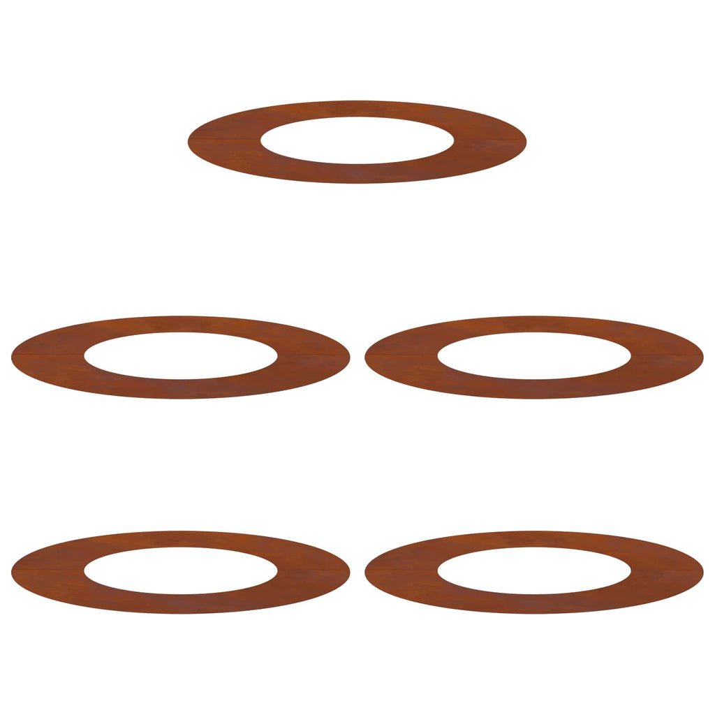 adatto per Anelli d'Albero Piatto 5 pcs Marrone Ø40 / 70 cm