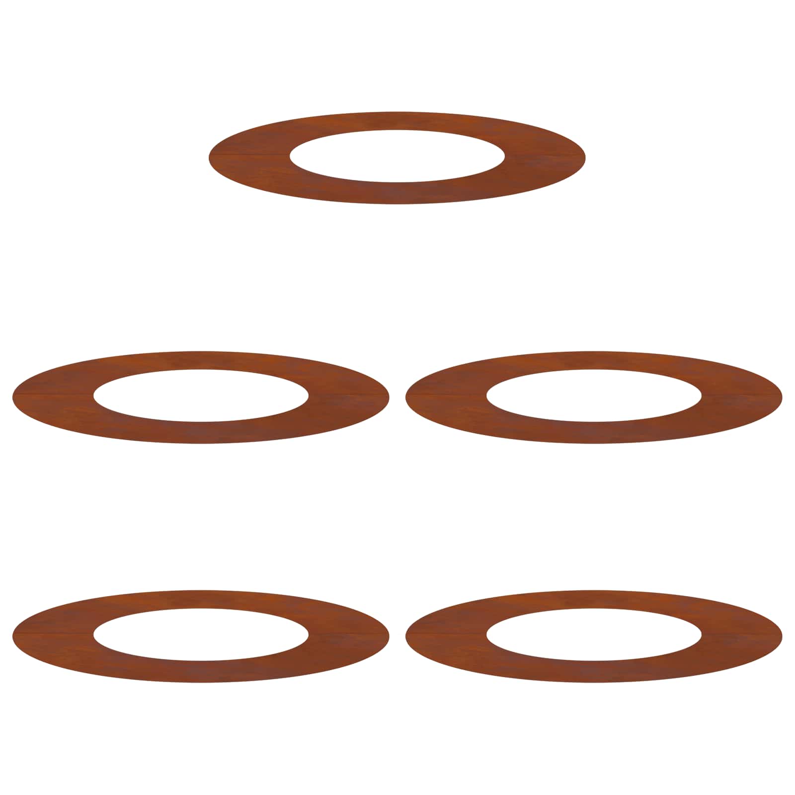 adatto per Anelli d'Albero Piatto 5 pcs Marrone Ø40 / 70 cm