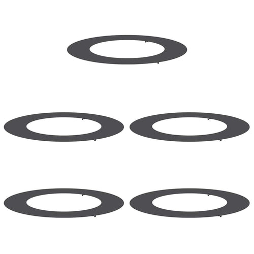 adatto per Anelli d'Albero Piatto 5 pcs Nero Ø50 / 80 cm Acciaio
