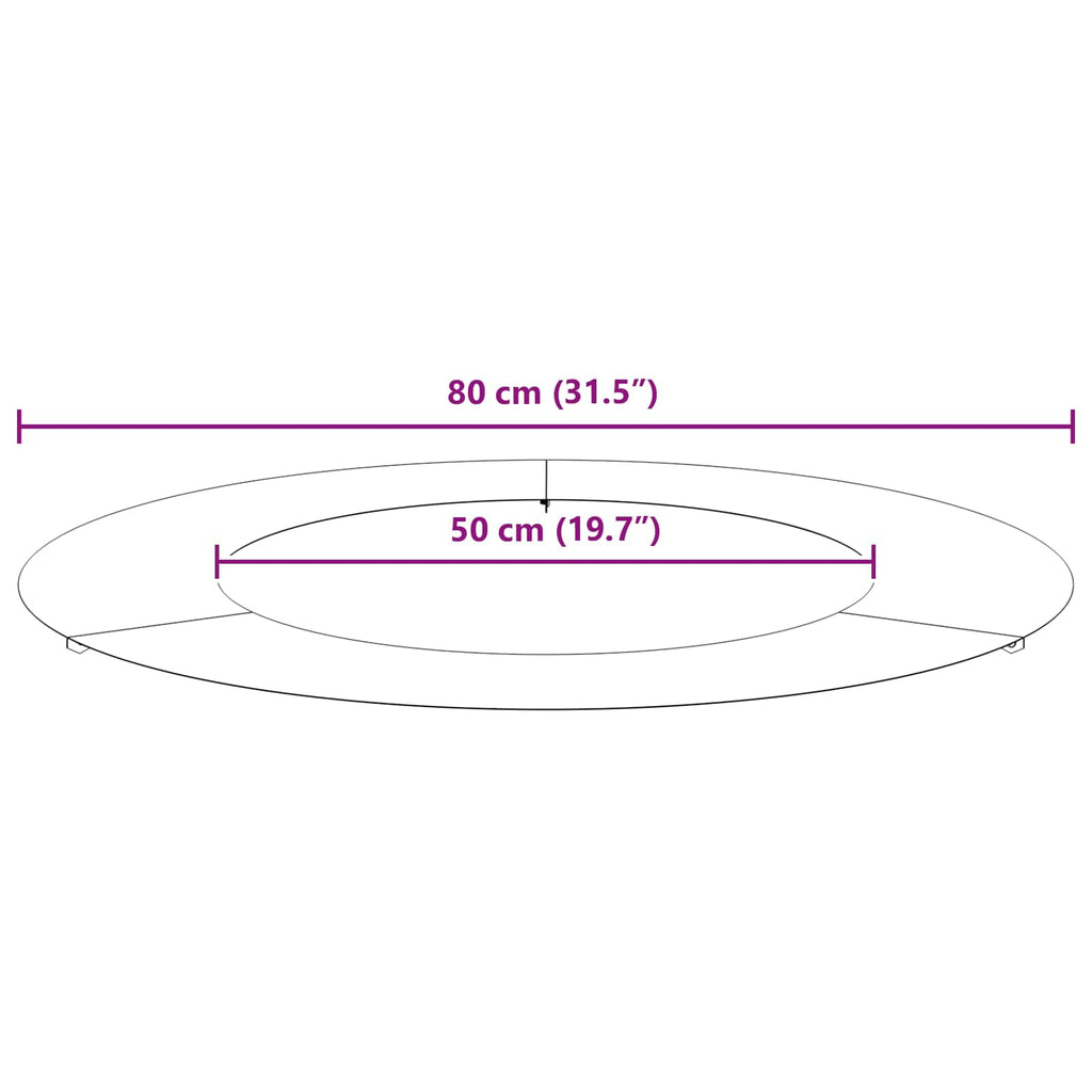 adatto per Anello d'Albero Piatto Marrone Ø50 / 80 cm
