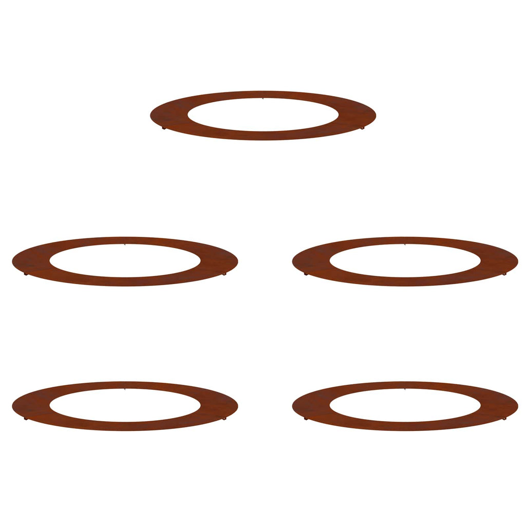 adatto per Anelli d'Albero Piatto 5 pcs Marrone Ø60 / 90 cm