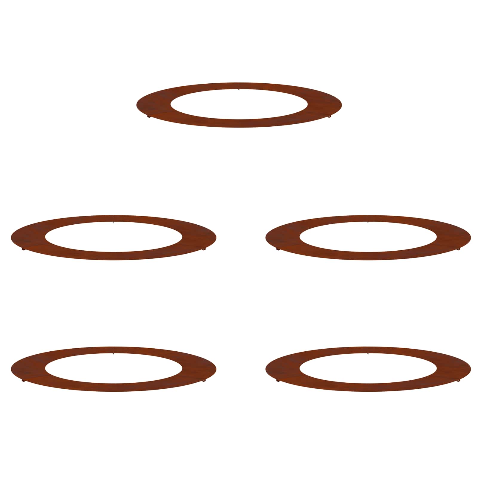 adatto per Anelli d'Albero Piatto 5 pcs Marrone Ø60 / 90 cm