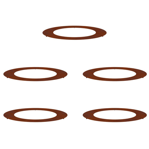 adatto per Anelli d'Albero Piatto 5 pcs Marrone Ø60 / 90 cm