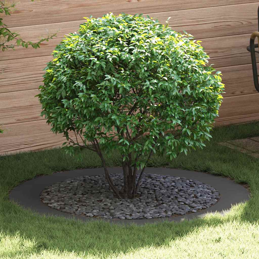 adatto per Anelli d'Albero Piatto 5 pcs Nero Ø90 / 120 cm Acciaio