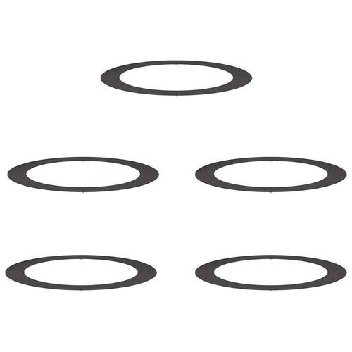 adatto per Anelli d'Albero Piatto 5 pcs Nero Ø90 / 120 cm Acciaio