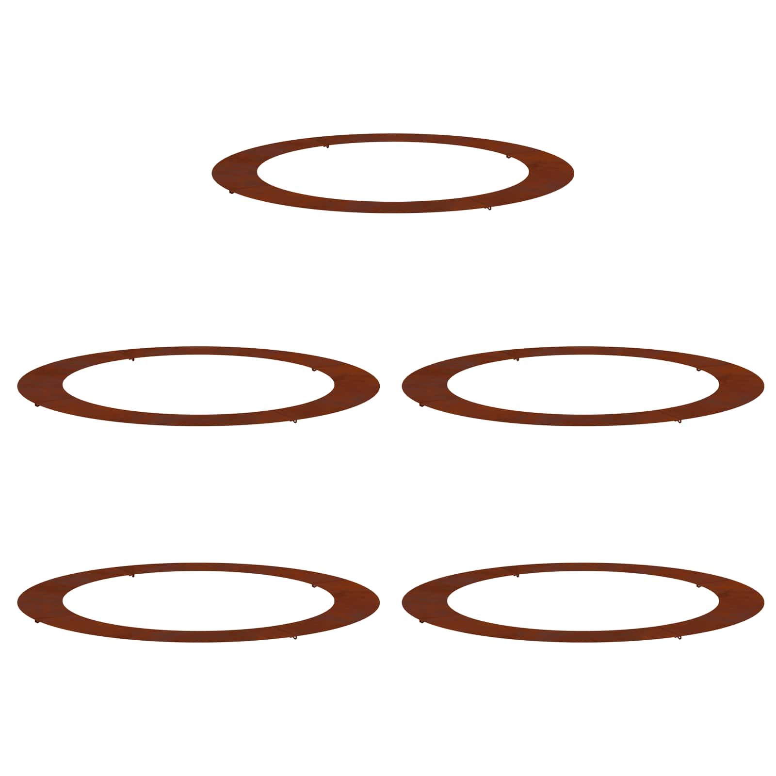 adatto per Anelli d'Albero Piatto 5 pcs Marrone Ø90 / 120 cm