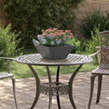 Vaso da giardino Nero 35 x 35 x 15 cm Acciaio laminato a freddo